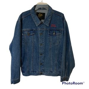 Riviera Hotel & Casino Las Vegas Jean Jacket Vintage Denim Embroidered Size L